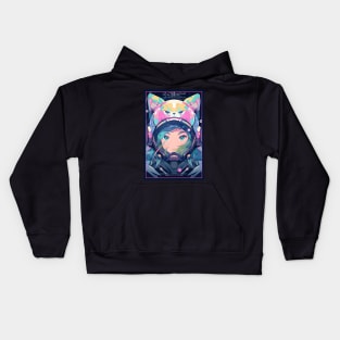 Anime Cat Girl | Quality Anime Design | Chibi Cat Girl Miaw | Manga Anime Art Kids Hoodie